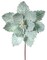 20" Mint Green Sugared Poinsettia Stem - Elegant Christmas Floral Decoration